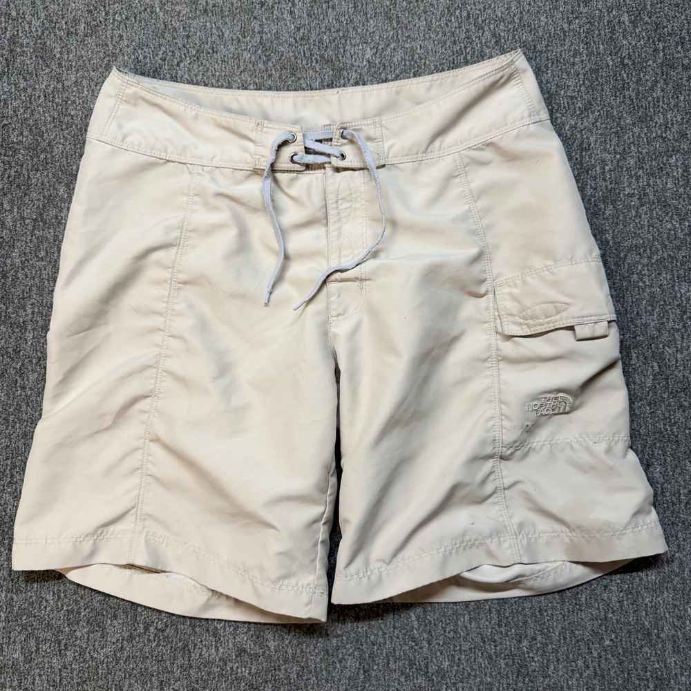 The North Face Mens Tan Beige Board Shorts Cargo Pocket Size 6 32 Waist